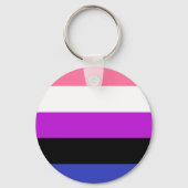 Genderfluid Flag LGBT Keychain Schlüsselanhänger (Vorderseite)