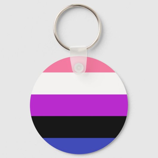 Genderfluid Flag LGBT Keychain Schlüsselanhänger (Vorderseite)