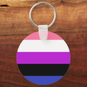 Genderfluid Flag LGBT Keychain Schlüsselanhänger (Vorderseite)