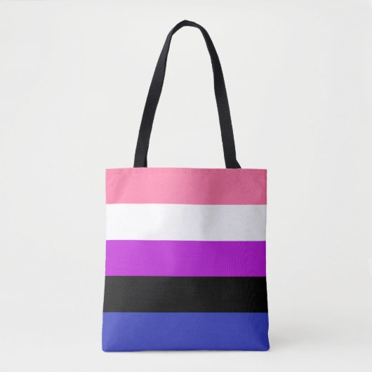 Genderfluid Flag LGBT Totbeutel Tasche (Vorderseite)