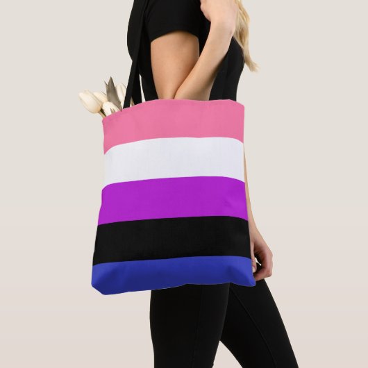 Genderfluid Flag LGBT Totbeutel Tasche (Von Nahem)