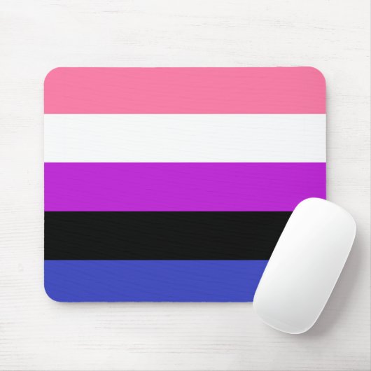 Genderfluid-Flag Mousepad (Mit Mouse)