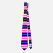 Genderfluid Flag Narrow Strike Neck Tie Krawatte (Vorderseite)