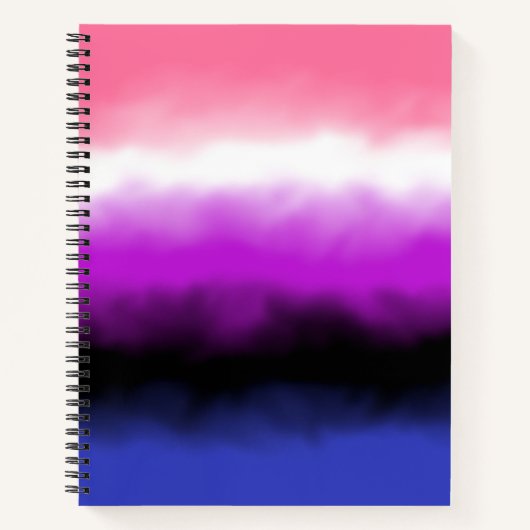 GenderFluid Flag Notebook Notizblock (Vorderseite)