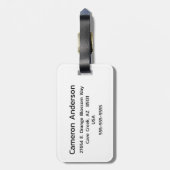 Genderfluid-Flag Personalisiert Gepäckanhänger (Rückseite vertikal)