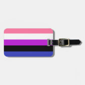 Genderfluid-Flag Personalisiert Gepäckanhänger (Vorderseite horizontal)