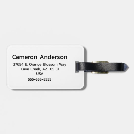 Genderfluid-Flag Personalisiert Gepäckanhänger (Rückseite horizontal)