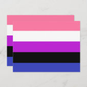 Genderfluid Flag Postkarte (Vorne/Hinten)