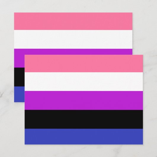 Genderfluid Flag Postkarte (Vorne/Hinten)