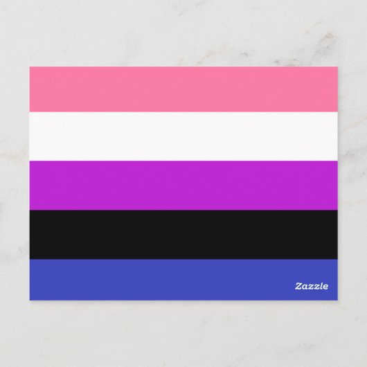 Genderfluid Flag Postkarte (Rückseite)
