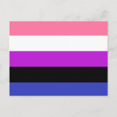 Genderfluid Flag Postkarte (Vorderseite)