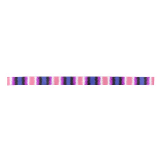 Genderfluid Flag Ribbon Satinband (Vorderseite)
