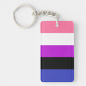 Genderfluid-Flag Schlüsselanhänger (Vorderseite)