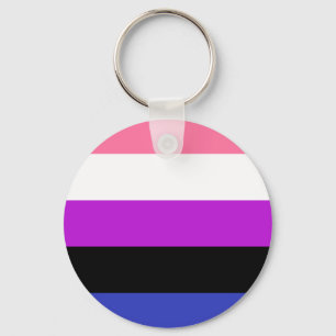 Genderfluid-Flag-Tastatur Schlüsselanhänger