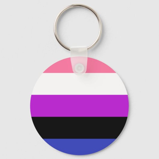 Genderfluid-Flag-Tastatur Schlüsselanhänger (Vorderseite)