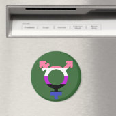 Genderfluid-Flag-Trans-Symbol Magnet (In Situ (Geschirrspüler))