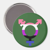 Genderfluid-Flag-Trans-Symbol Magnet (Vorderseite/Rückseite)