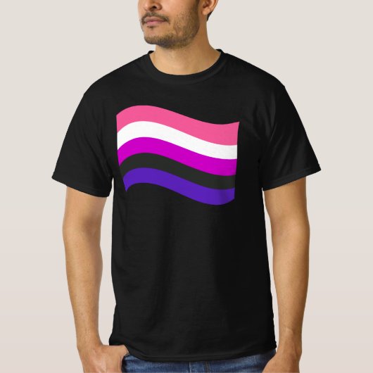 GENDERFLUID FLAG WAVING T - Shirt (Vorderseite)