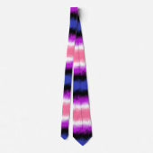 Genderfluid Flag Wide Strike Neck Tie Krawatte (Rückseite)