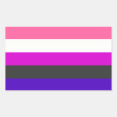 Genderfluid-Flagge Rechteckiger Aufkleber (Vorderseite)