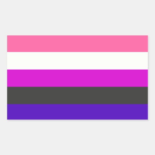 Genderfluid-Flagge Rechteckiger Aufkleber (Vorderseite)