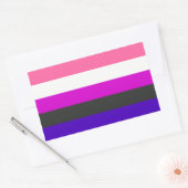 Genderfluid-Flagge Rechteckiger Aufkleber (Umschlag)