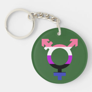 Genderfluid-Flagge Trans-Symbol Schlüsselanhänger