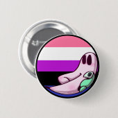 Genderfluid Freshno Night Crawler Pride Button (Vorne & Hinten)