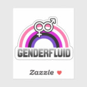 Genderfluid Gender Symbol Aufkleber (Blatt)