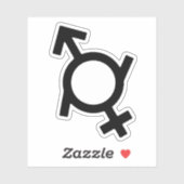 Genderfluid Gender Symbol Aufkleber (Blatt)