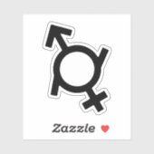 Genderfluid Gender Symbol Aufkleber (Blatt)