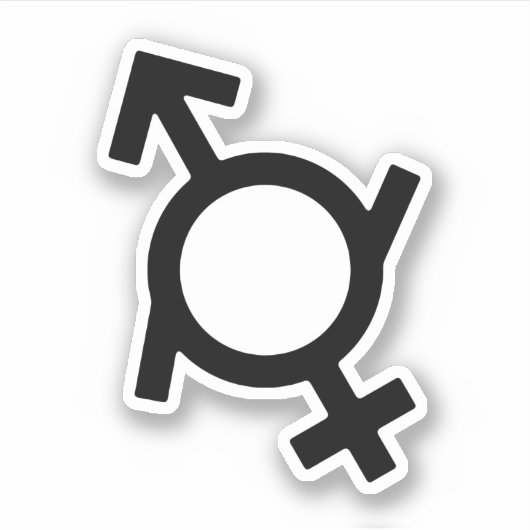 Genderfluid Gender Symbol Aufkleber (Vorderseite)