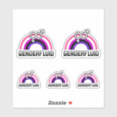 Genderfluid Gender Symbol Aufkleber (Blatt)