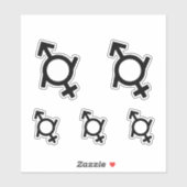 Genderfluid Gender Symbol Aufkleber (Blatt)