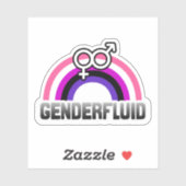 Genderfluid Gender Symbol Aufkleber (Blatt)