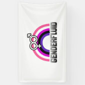 Genderfluid Gender Symbol Banner (Vertikal)