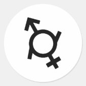 Genderfluid Gender Symbol Runder Aufkleber (Vorderseite)