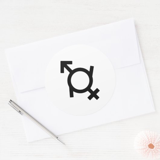Genderfluid Gender Symbol Runder Aufkleber (Umschlag)