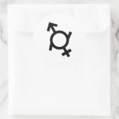 Genderfluid Gender Symbol Runder Aufkleber (Tasche)