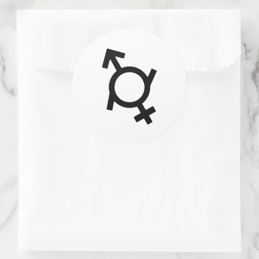 Genderfluid Gender Symbol Runder Aufkleber (Tasche)