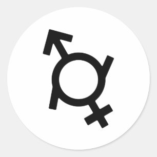 Genderfluid Gender Symbol Runder Aufkleber