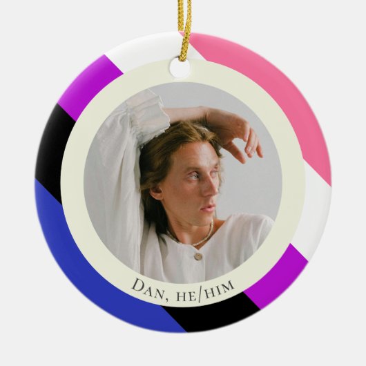 Genderfluid genderqueer Stolz Geschenk Keramik Ornament (Vorne)