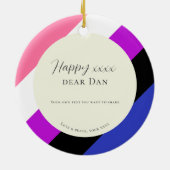 Genderfluid genderqueer Stolz Geschenk Keramik Ornament (Hinten)