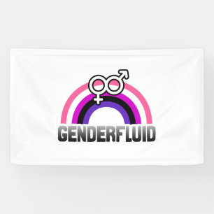 Genderfluid-Geschlechtssymbol Banner