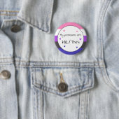 Genderfluid He/they Pronoun Button (Beispiel)