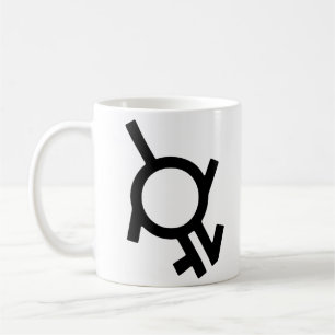 Genderfluid Intergender und Neutrois Gender Symbol Kaffeetasse