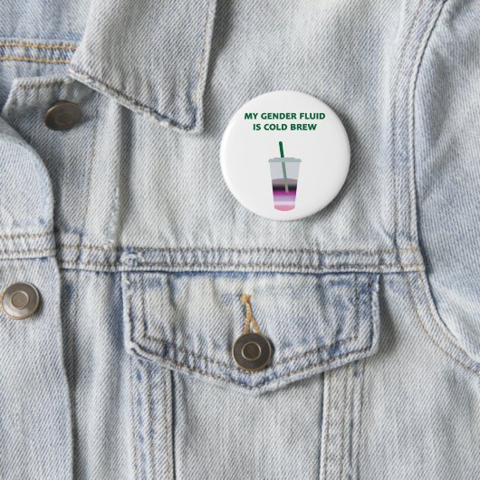 Genderfluid kaltes Gebräu Button (Beispiel)