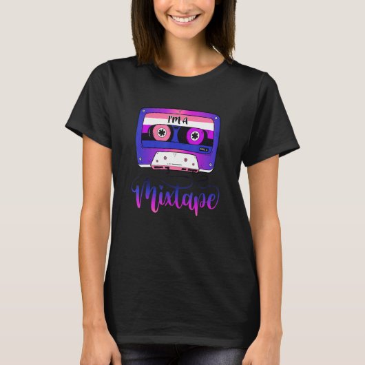 Genderfluid Mixtape Genitalfluide T-Shirt (Vorderseite)