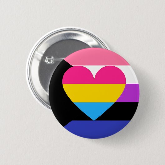 Genderfluid Panromantic Demisexual Stolz-Knopf Button (Vorne & Hinten)