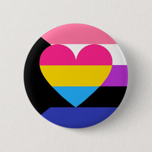 Genderfluid Panromantic Demisexual Stolz-Knopf Button